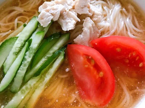 素麺で！夏にぴったりお手軽冷麺